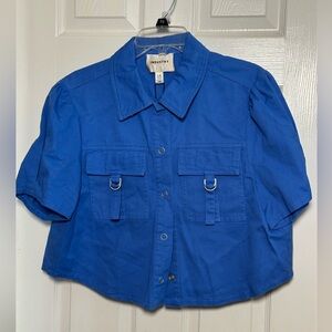 Industry Women's Blue Button Down Shirt